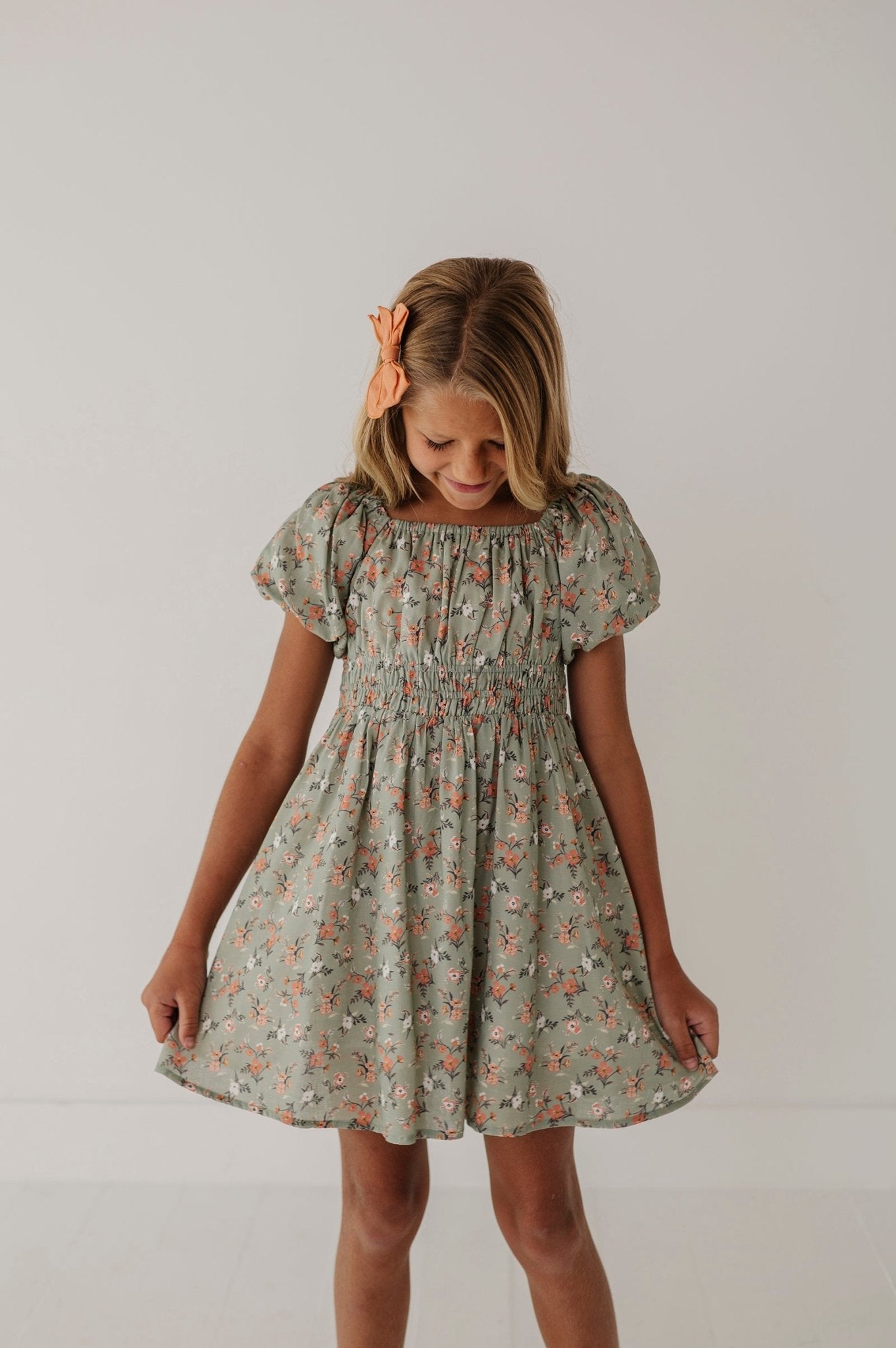 Peasant Bubble Sleeve Dress - babysprouts clothing company