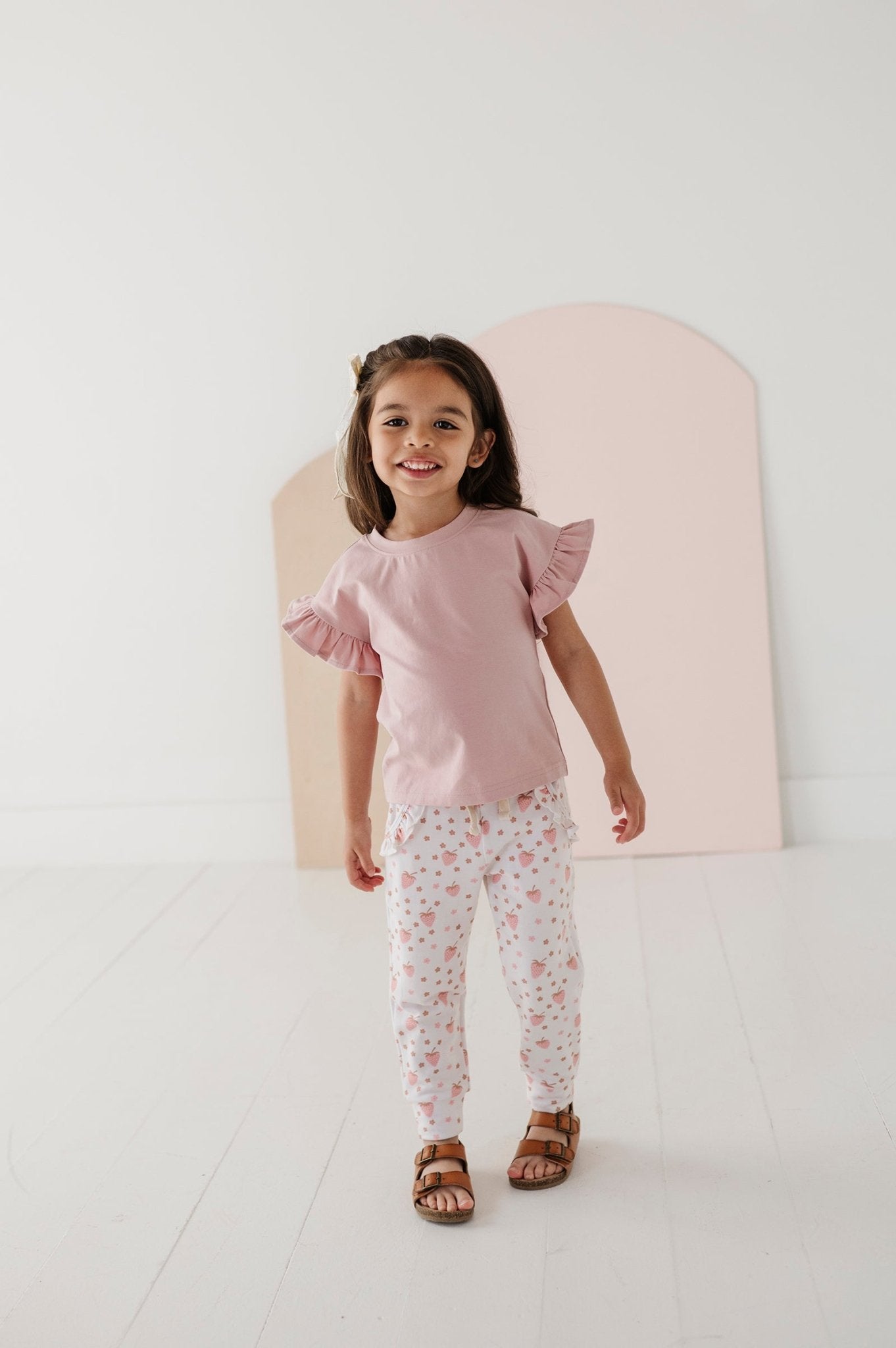 Girl's Ruffle Sleeve Top - babysprouts clothing company