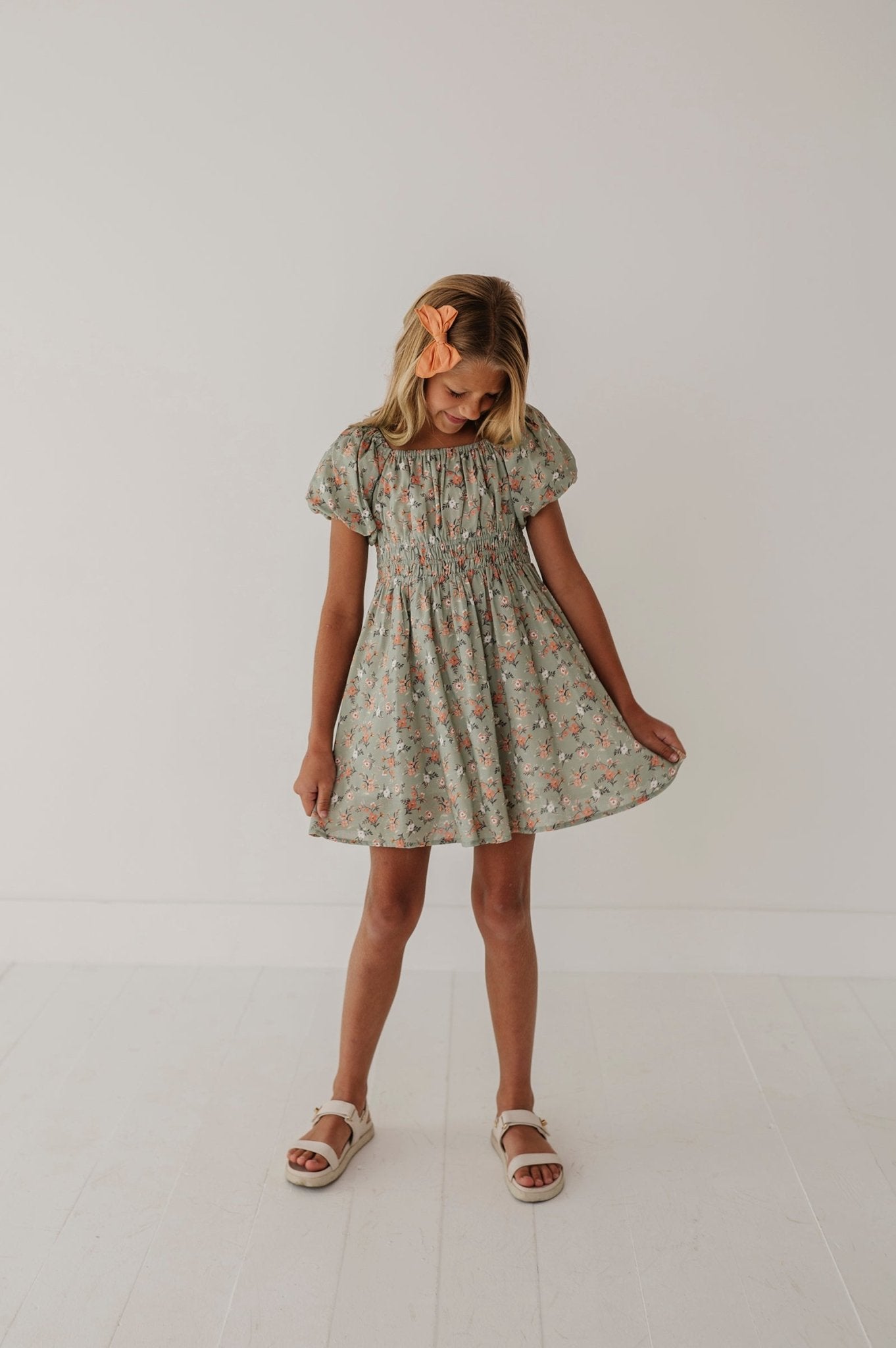 Peasant Bubble Sleeve Dress - babysprouts clothing company