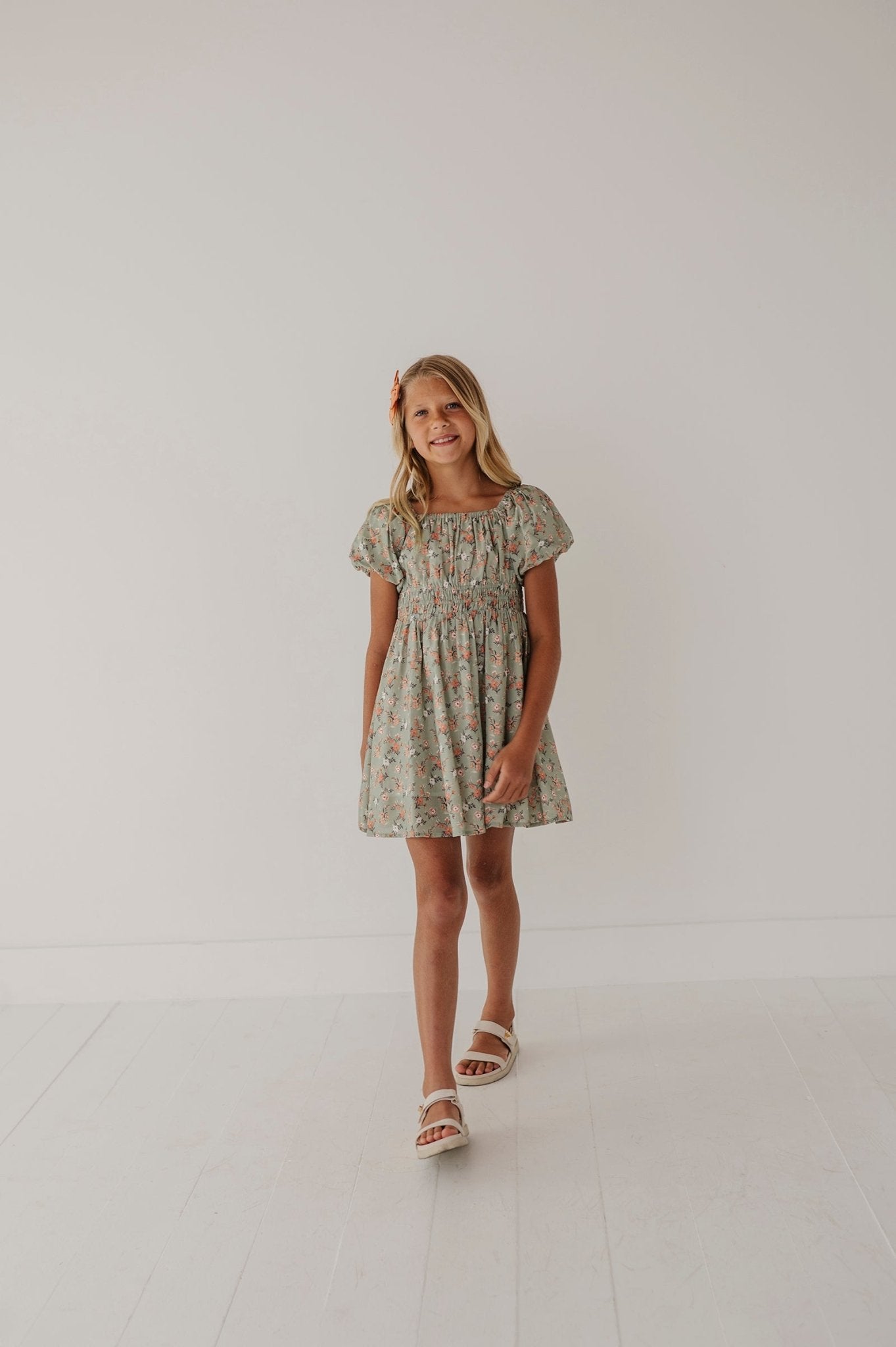 Peasant Bubble Sleeve Dress - babysprouts clothing company