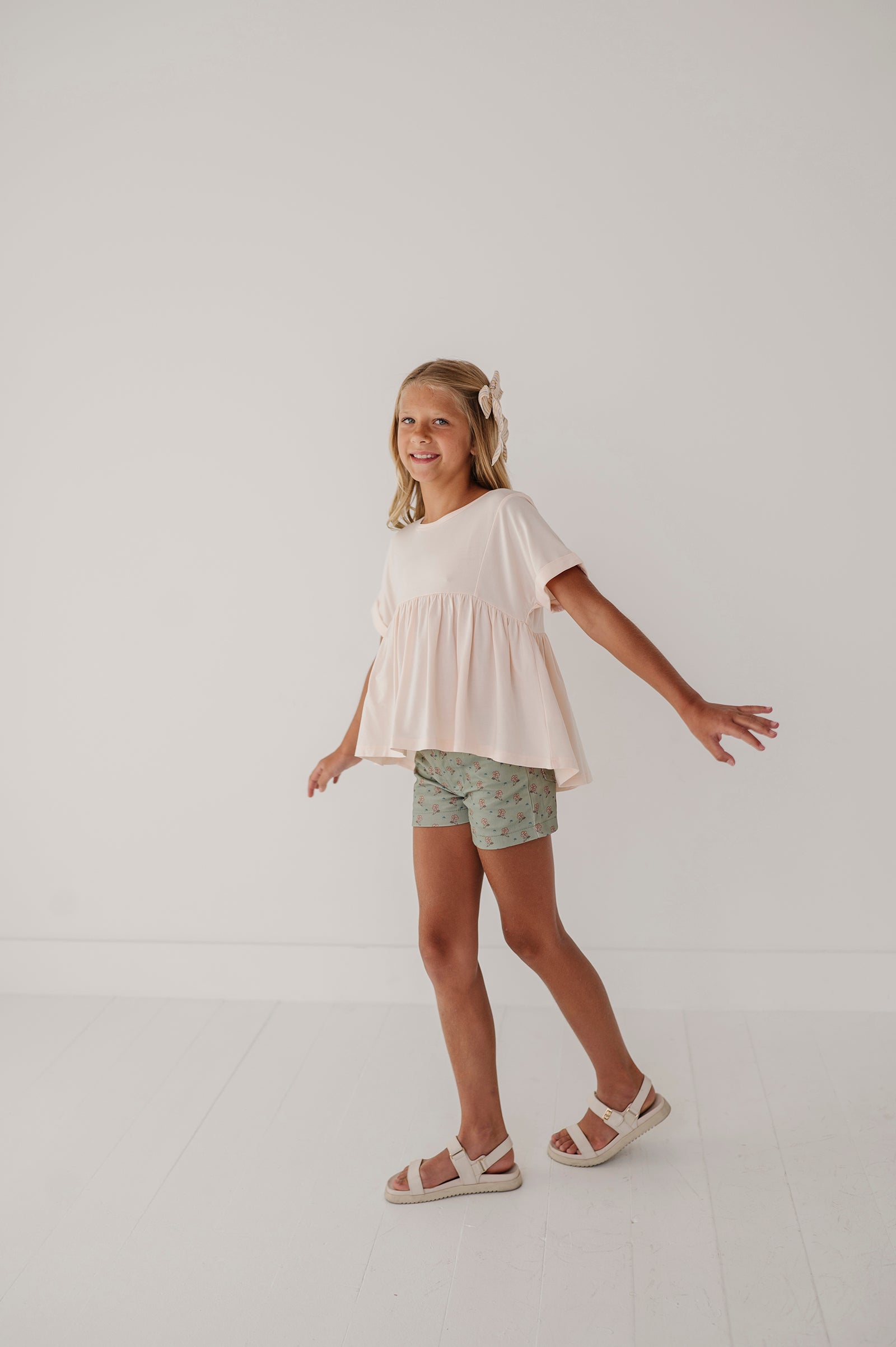 Girl's Printed Twill Shorts