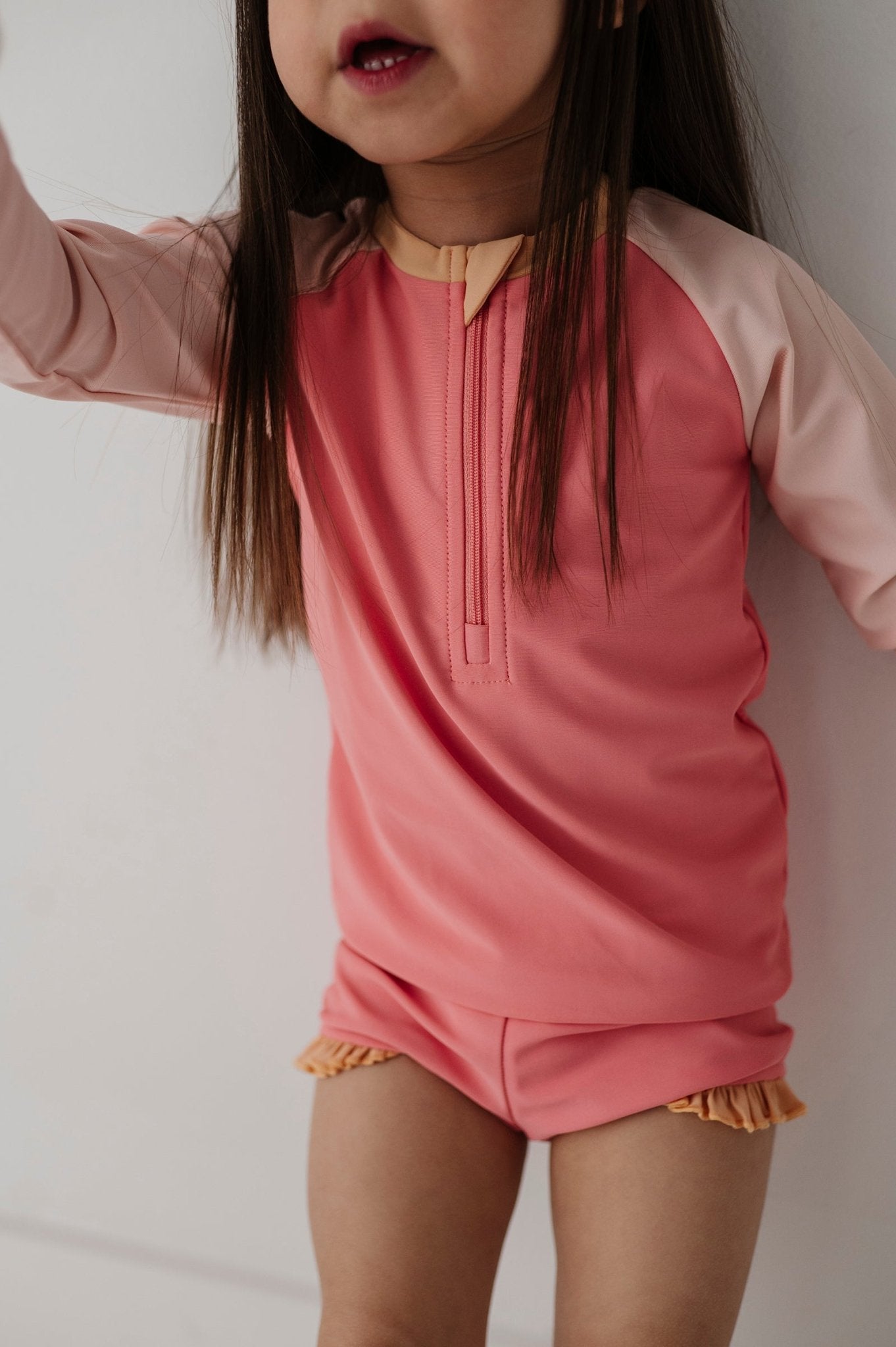 Girl's Zip Rash Guard Swimsuit - babysprouts clothing company