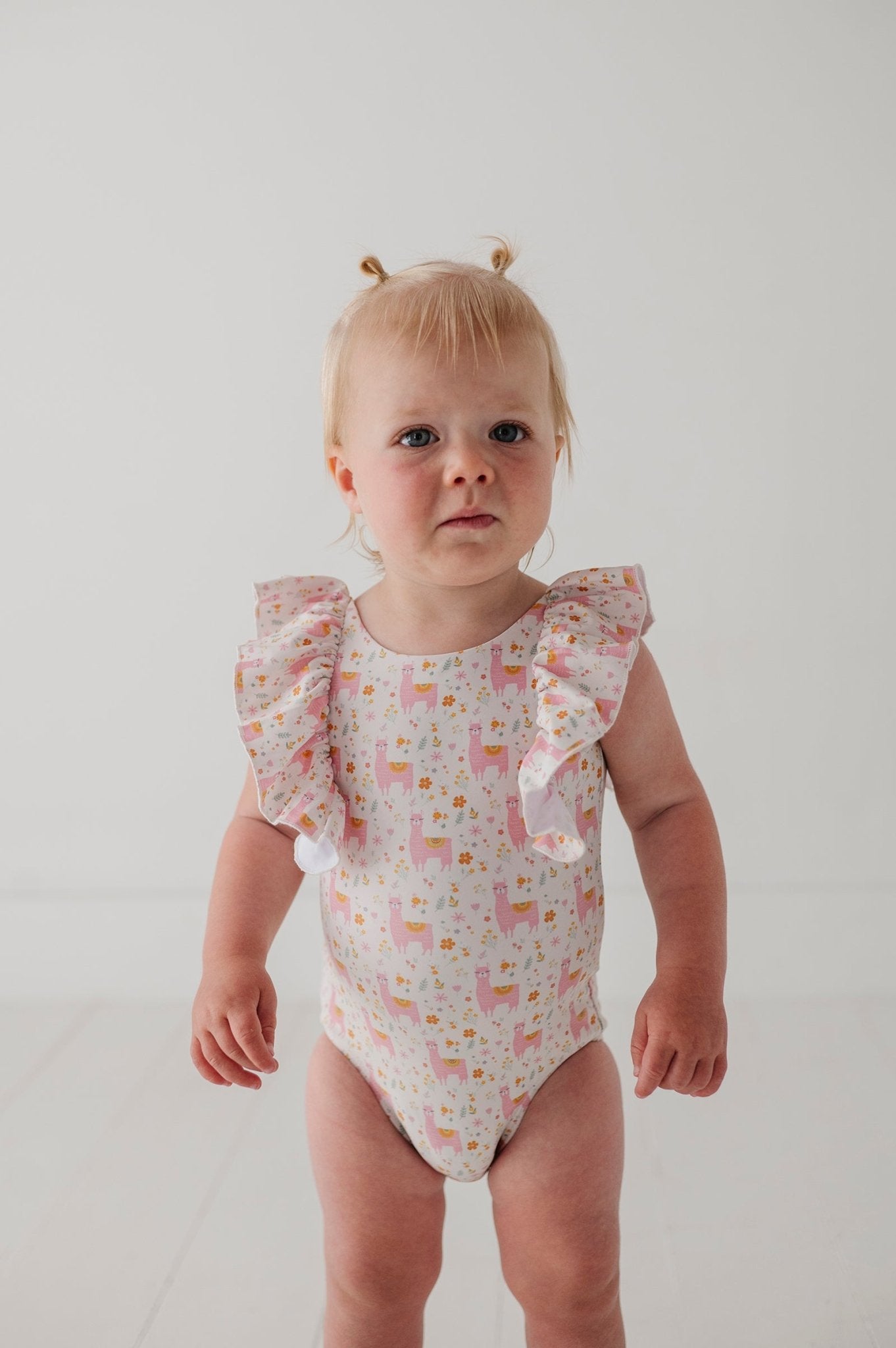 Baby Girl Ruffle Sleeve Cross Back Swimsuit - babysprouts clothing company