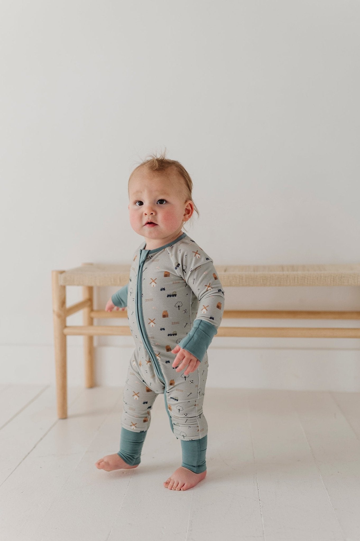 Long Sleeve Zip Romper - babysprouts clothing company