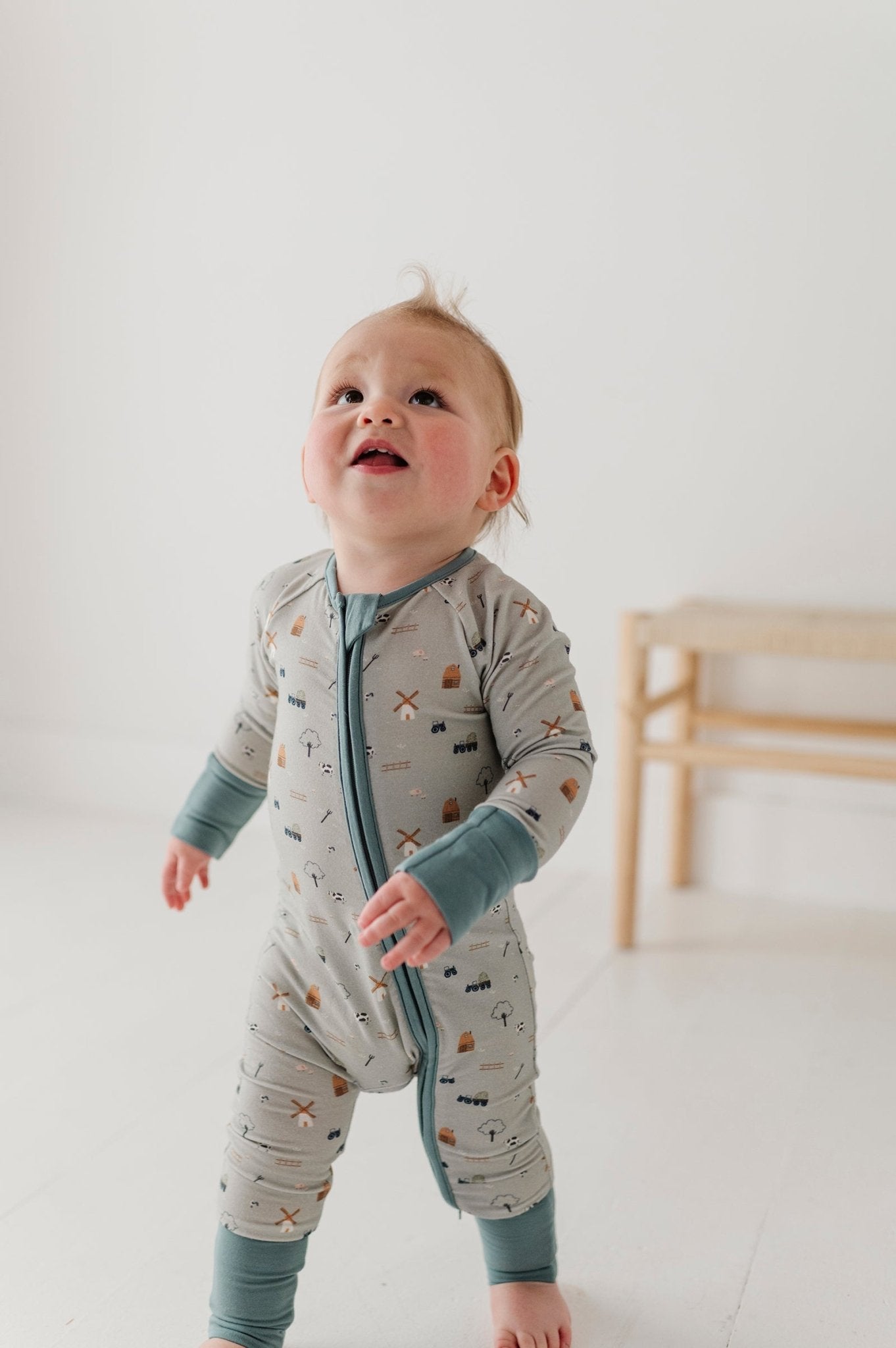 Long Sleeve Zip Romper - babysprouts clothing company