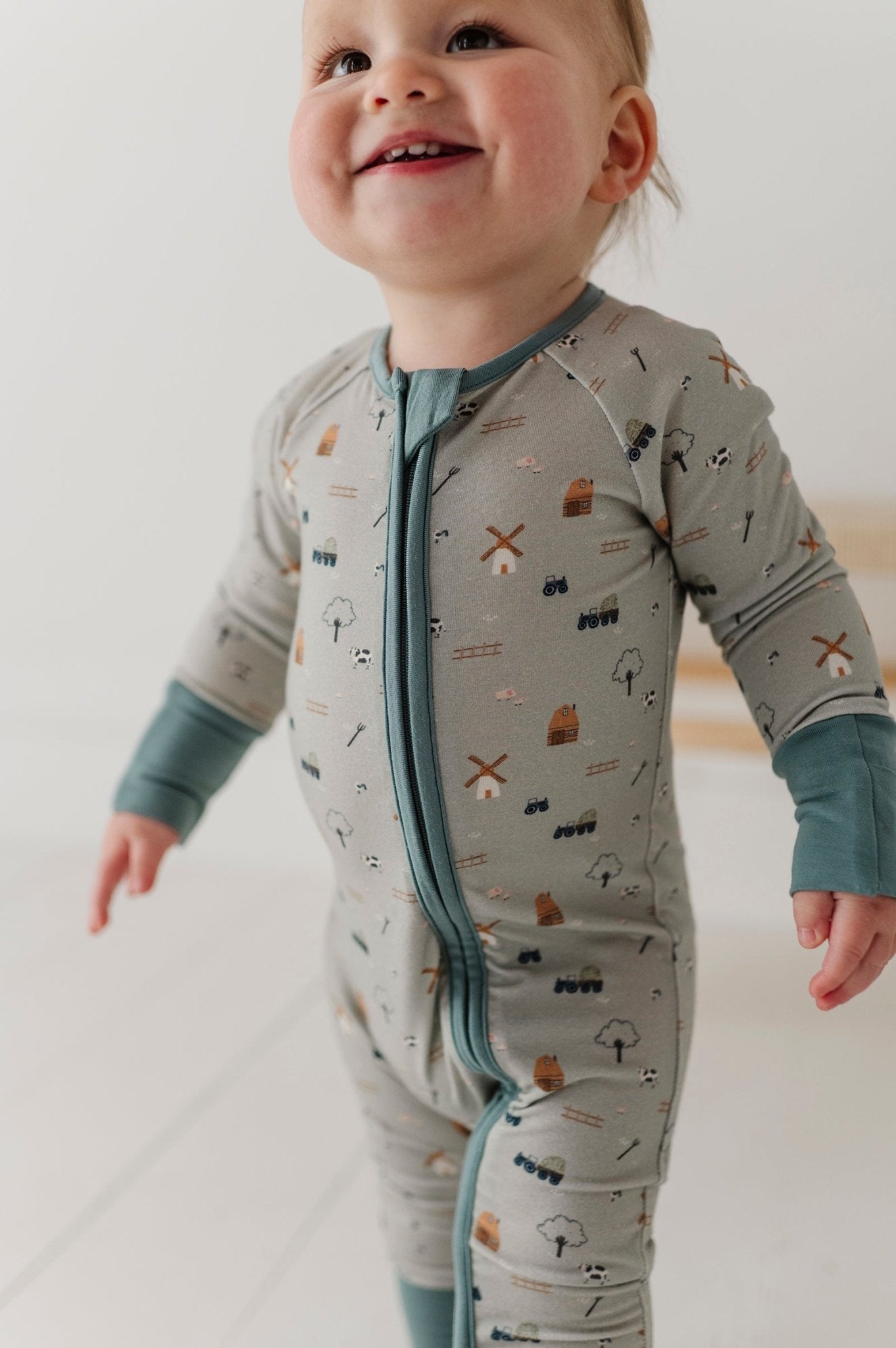 Long Sleeve Zip Romper - babysprouts clothing company