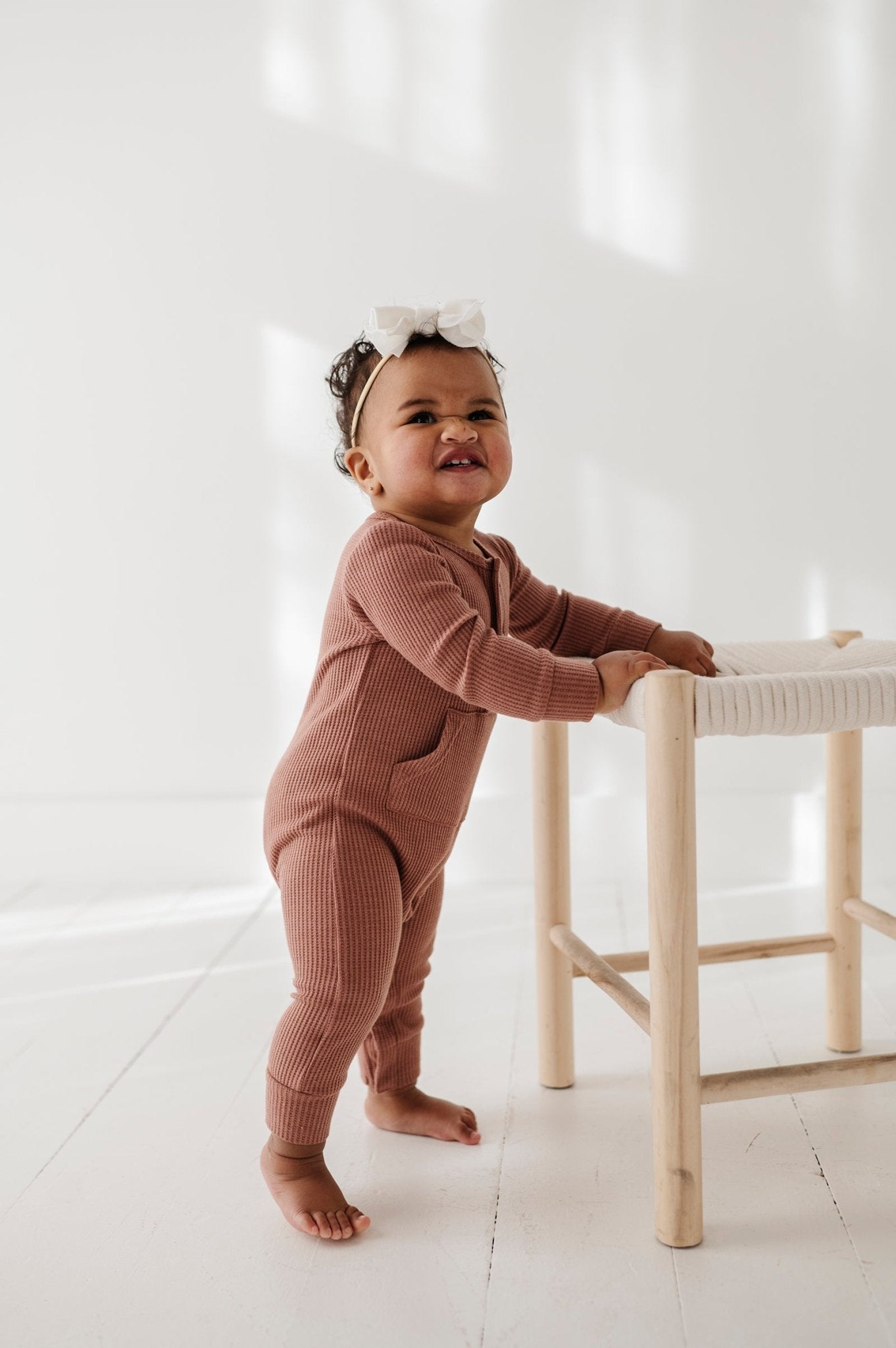 Waffle Romper - babysprouts clothing company