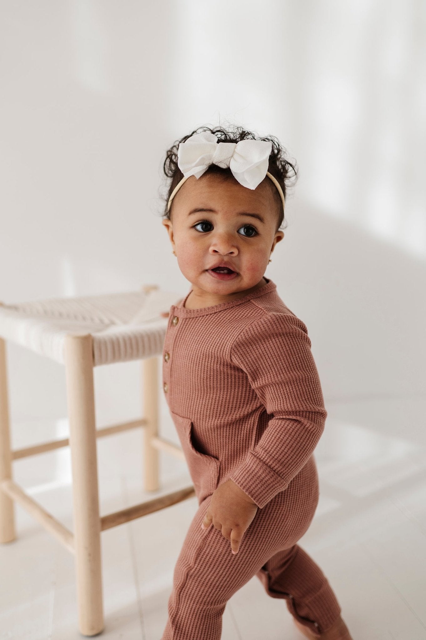 Waffle Romper - babysprouts clothing company