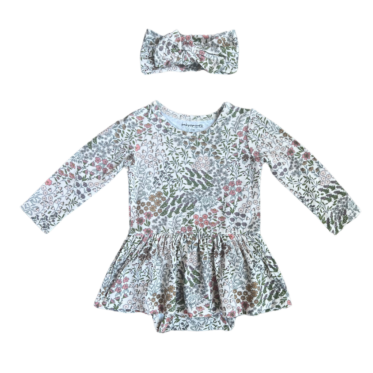 Ruffle Bodysuit Dress Set