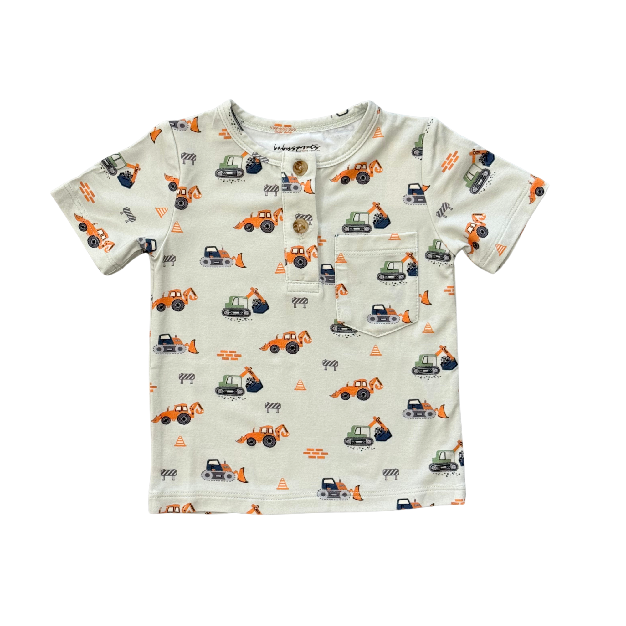 Boy's Short Sleeve Henley Shirt