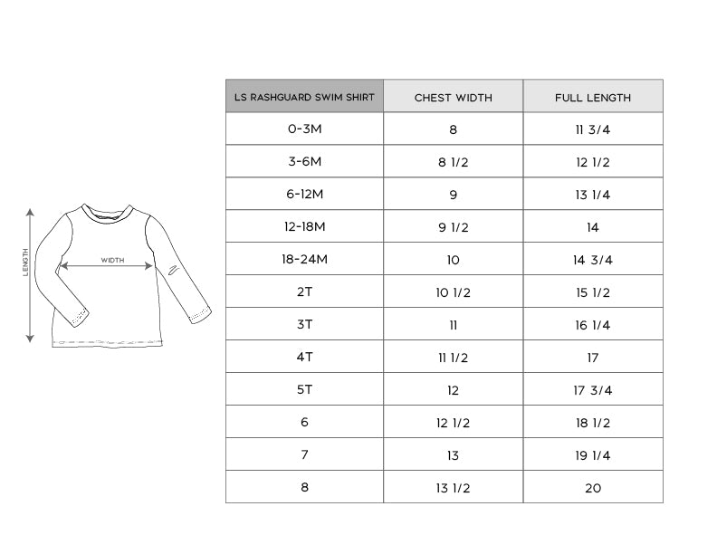 Long Sleeve Rash Guard Swim Shirt