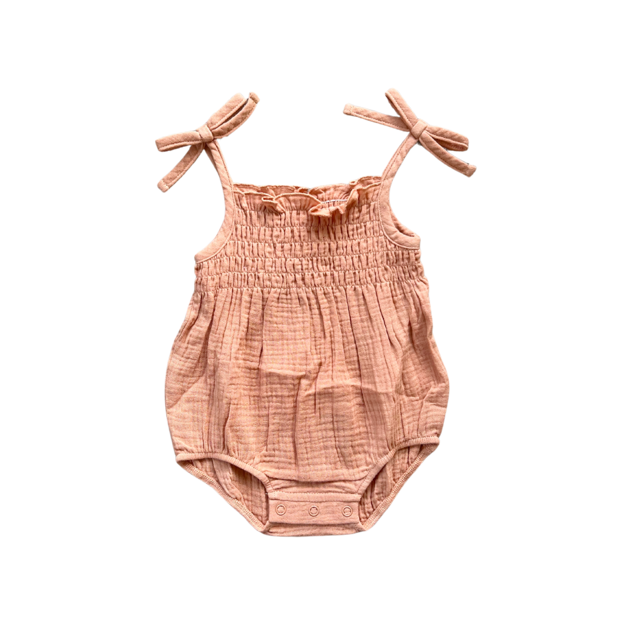 Tie-Smocked Bodysuit