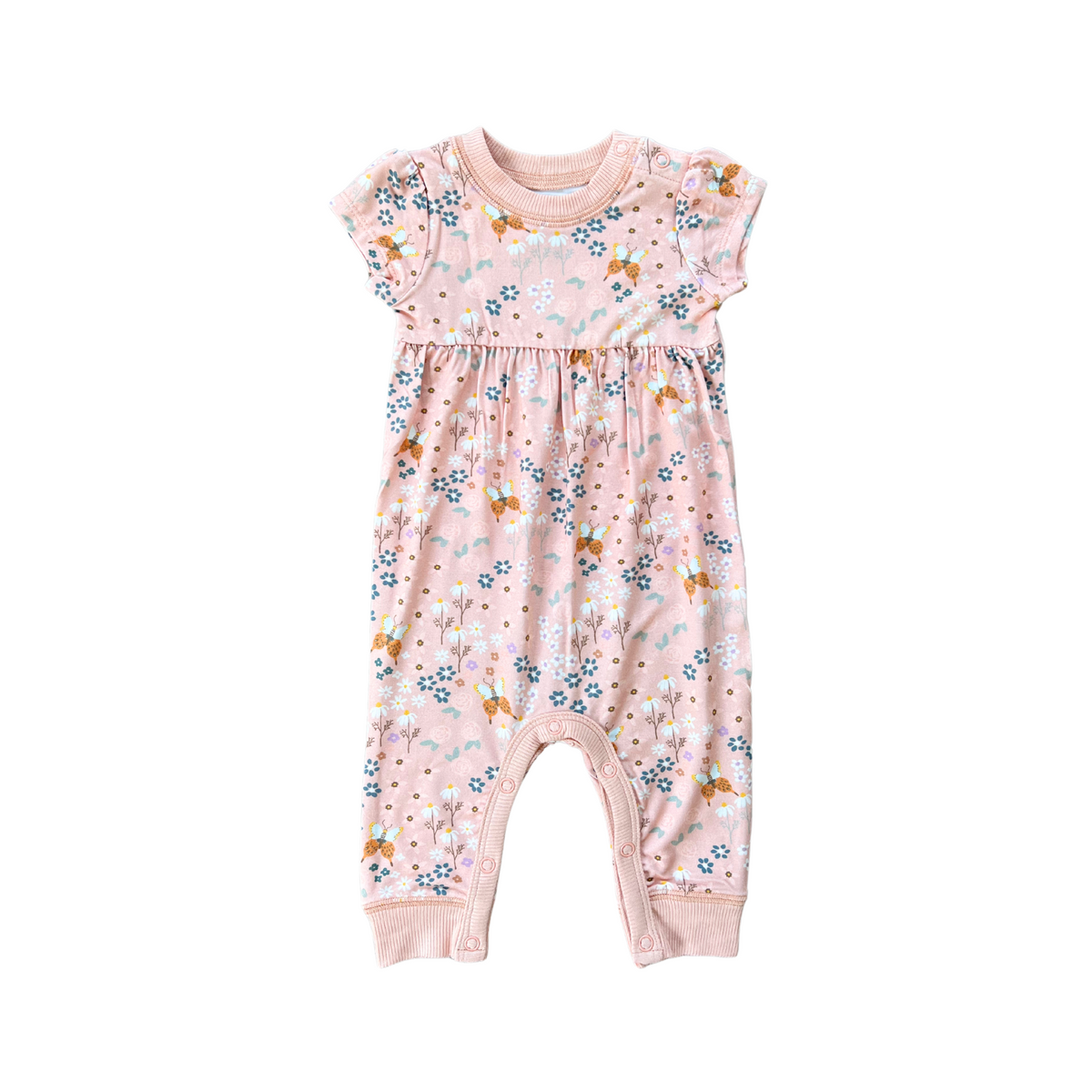 Girl's Short Sleeve Pant Romper