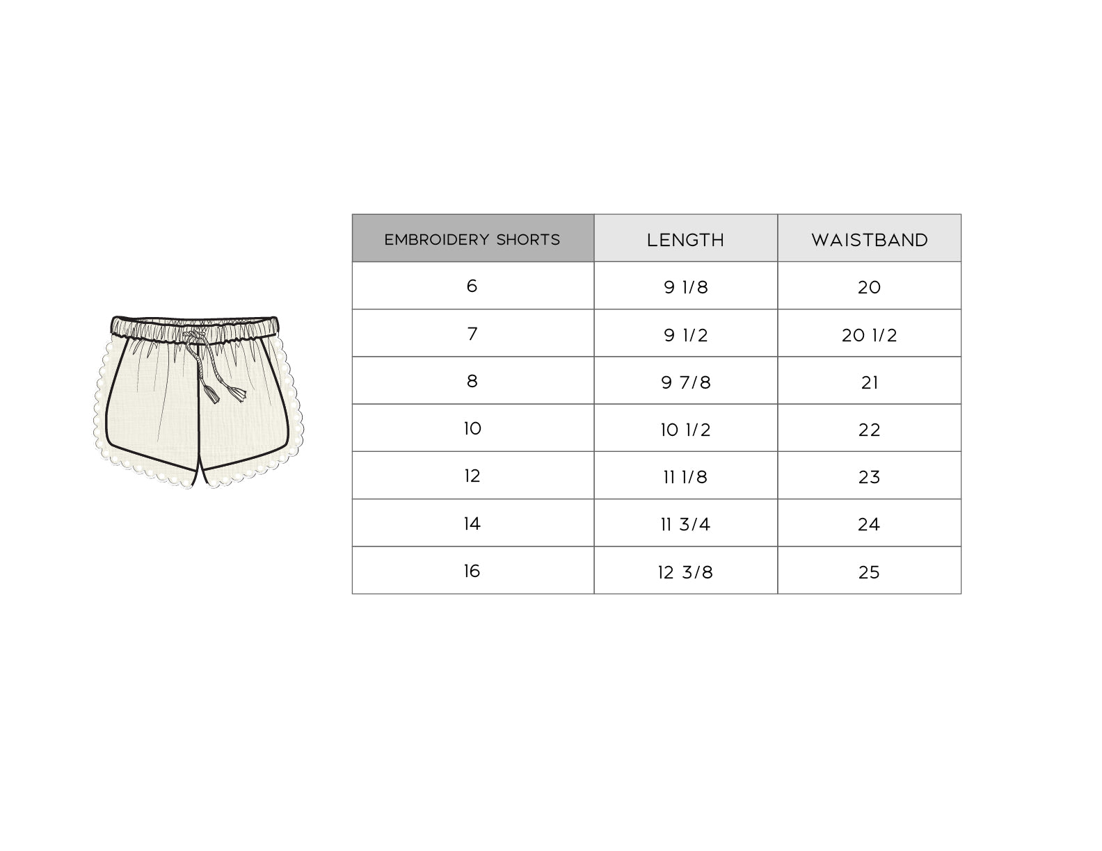 Embroidery Shorts - babysprouts clothing company