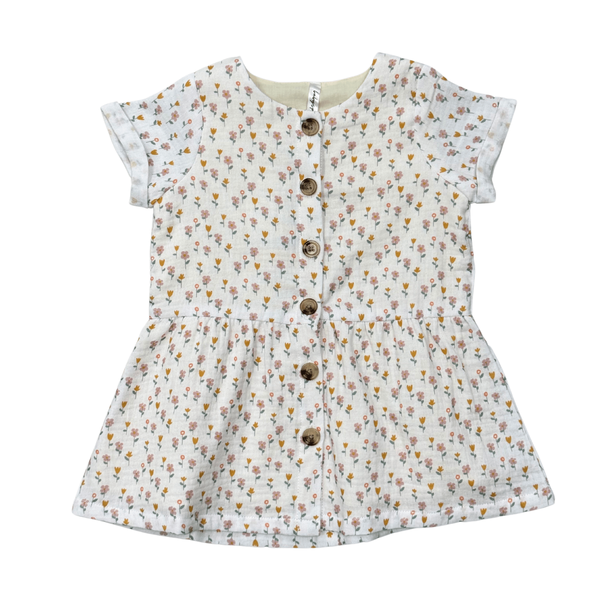Gauze Button Dress - babysprouts clothing company