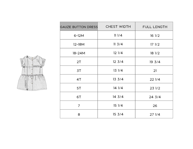 Gauze Button Dress - babysprouts clothing company