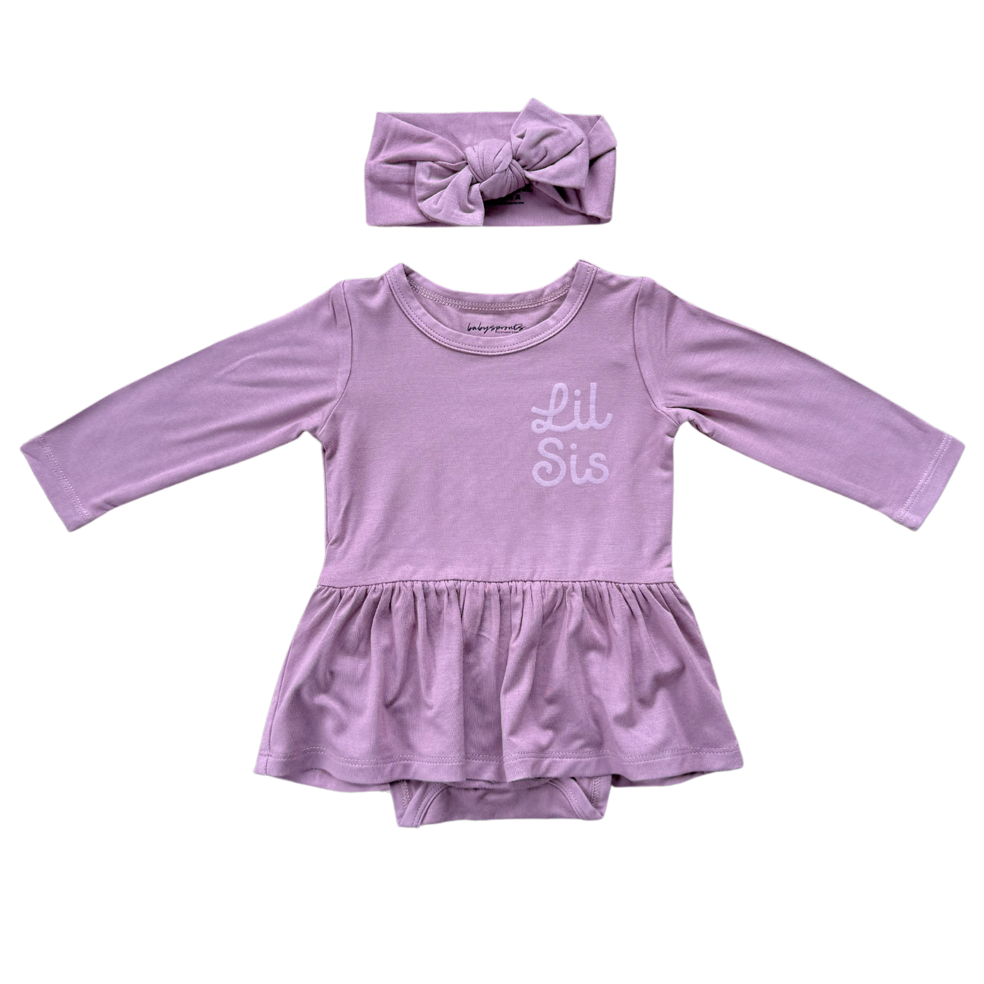 Baby Girl Long Sleeve Bodysuit Dress Set