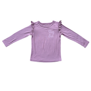 Girl's Long Sleeve Ruffle Top