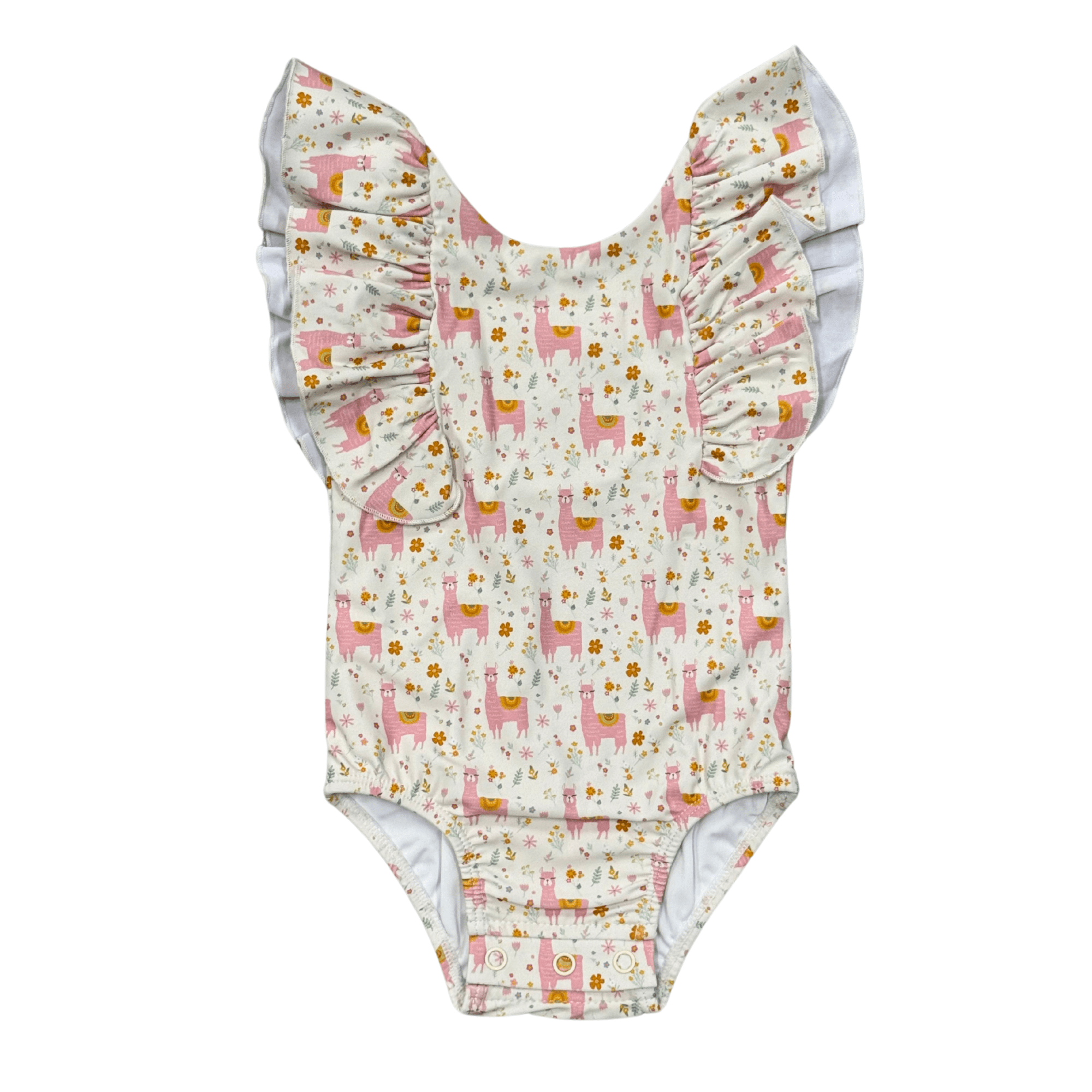 Baby Girl Ruffle Sleeve Cross Back Swimsuit - babysprouts clothing company