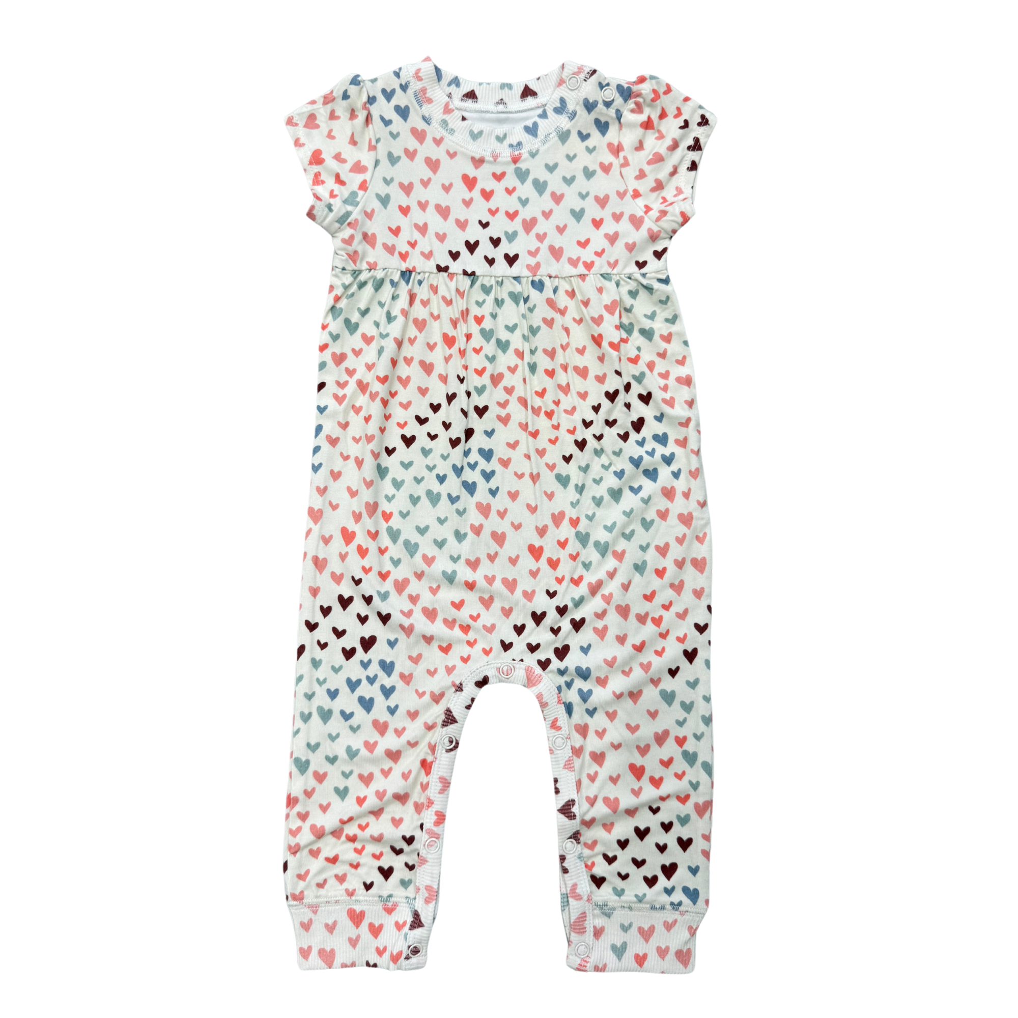 Girl's Short Sleeve Pant Romper