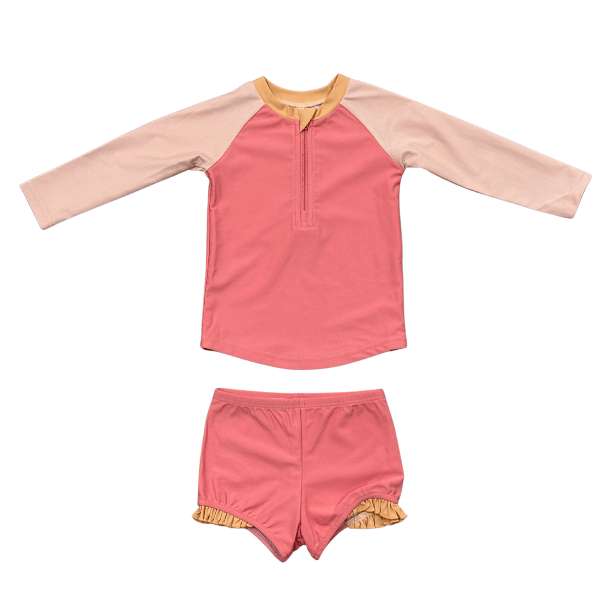 Girl's Zip Rash Guard Swimsuit - babysprouts clothing company