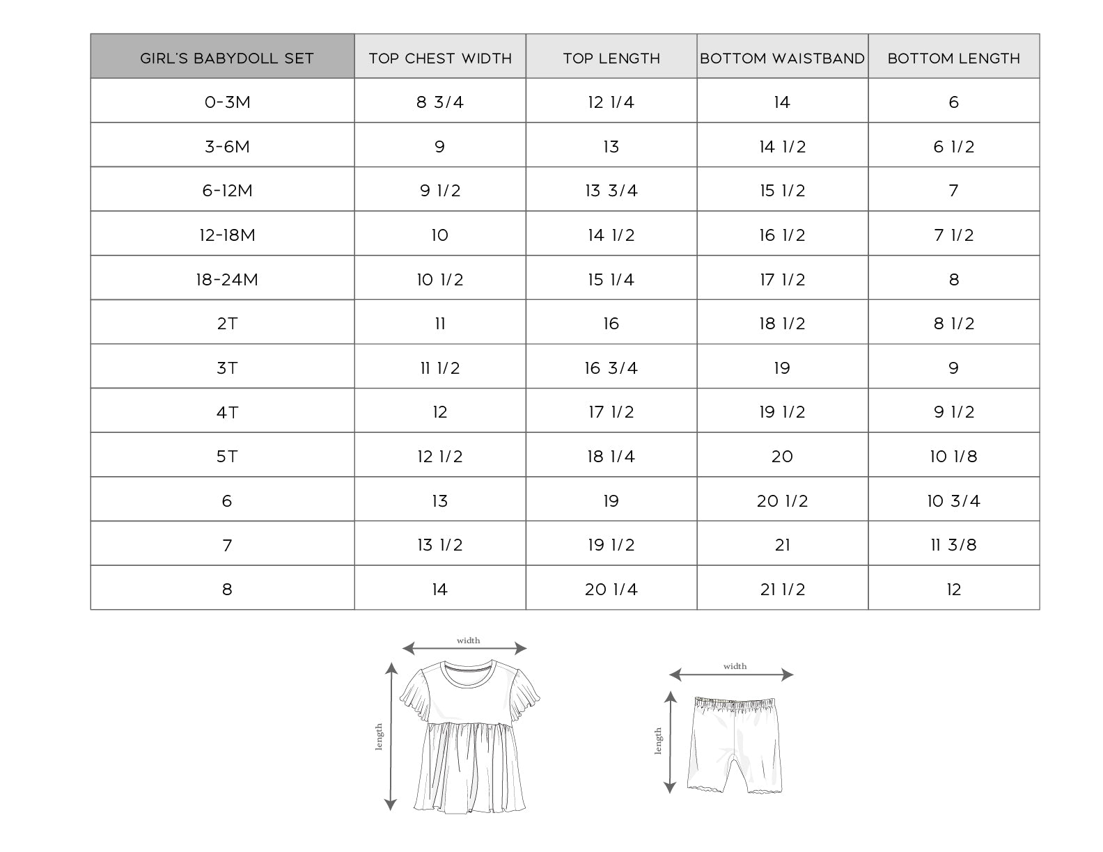 Girl's Babydoll Set - babysprouts clothing company