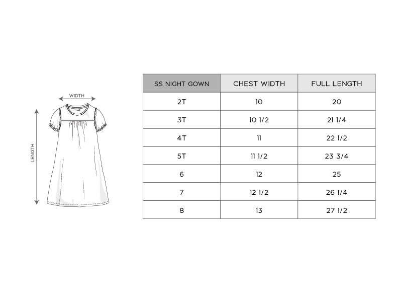 Girl's Night Gown - babysprouts clothing company