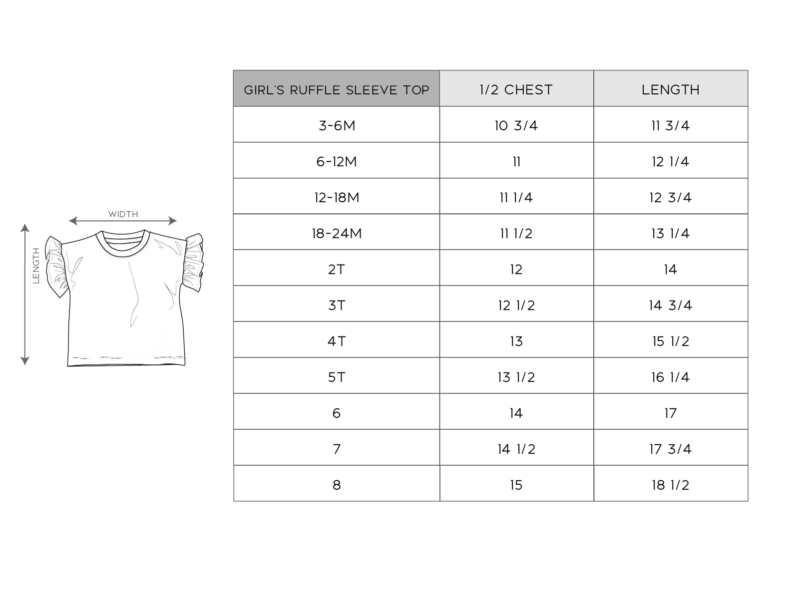 Girl's Ruffle Sleeve Top - babysprouts clothing company