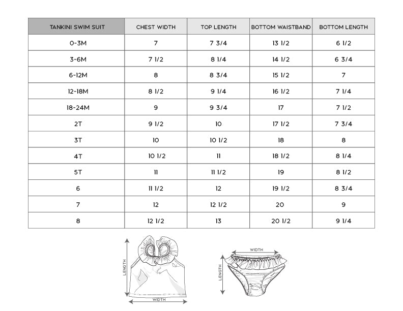 Girl's Two-Piece Tankini Swim Set