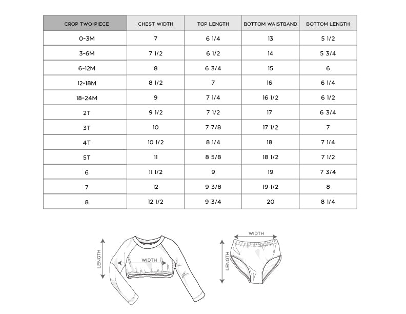 Girl's Two-Piece Crop Swimsuit