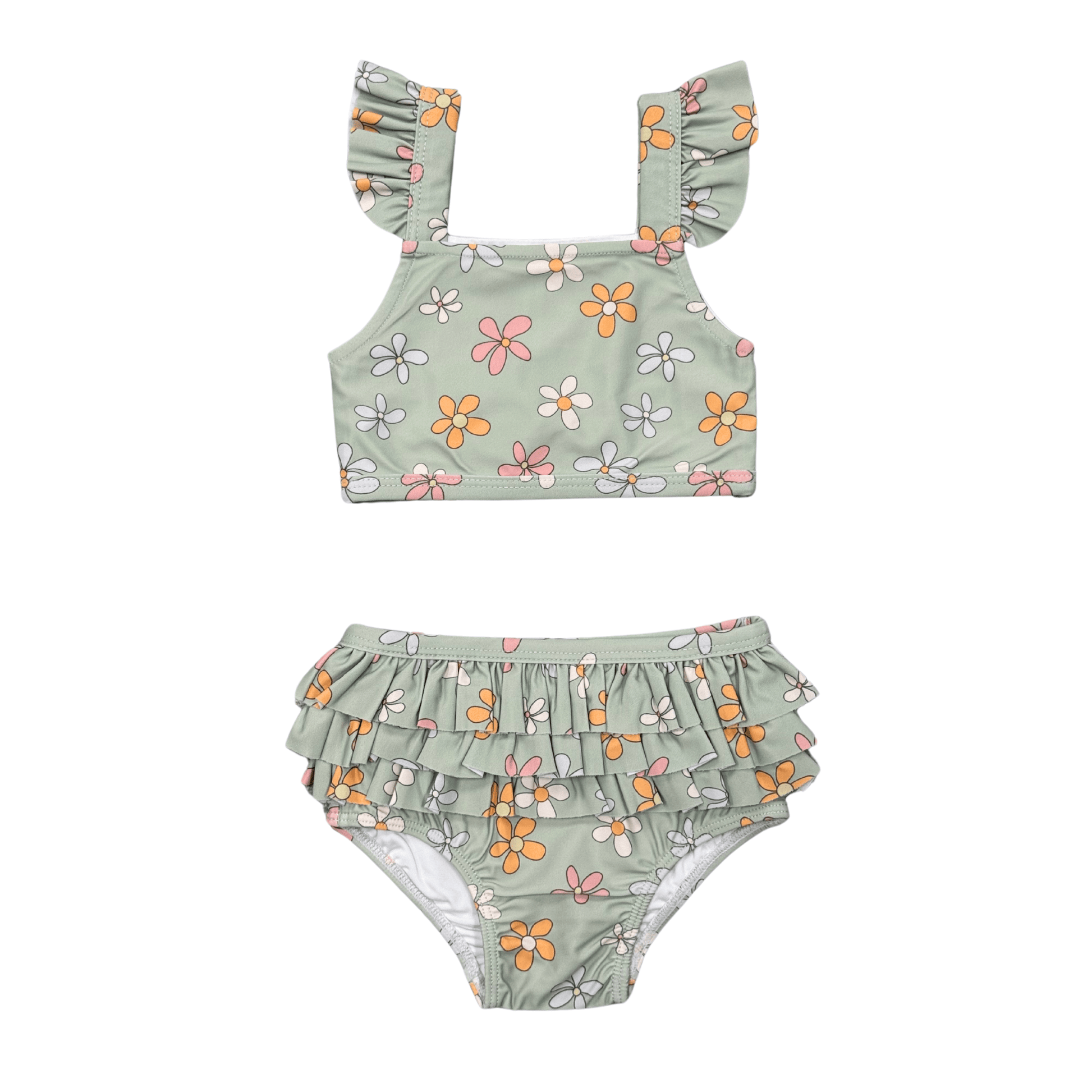Girl's Two - Piece Ruffle Swimsuit - babysprouts clothing company
