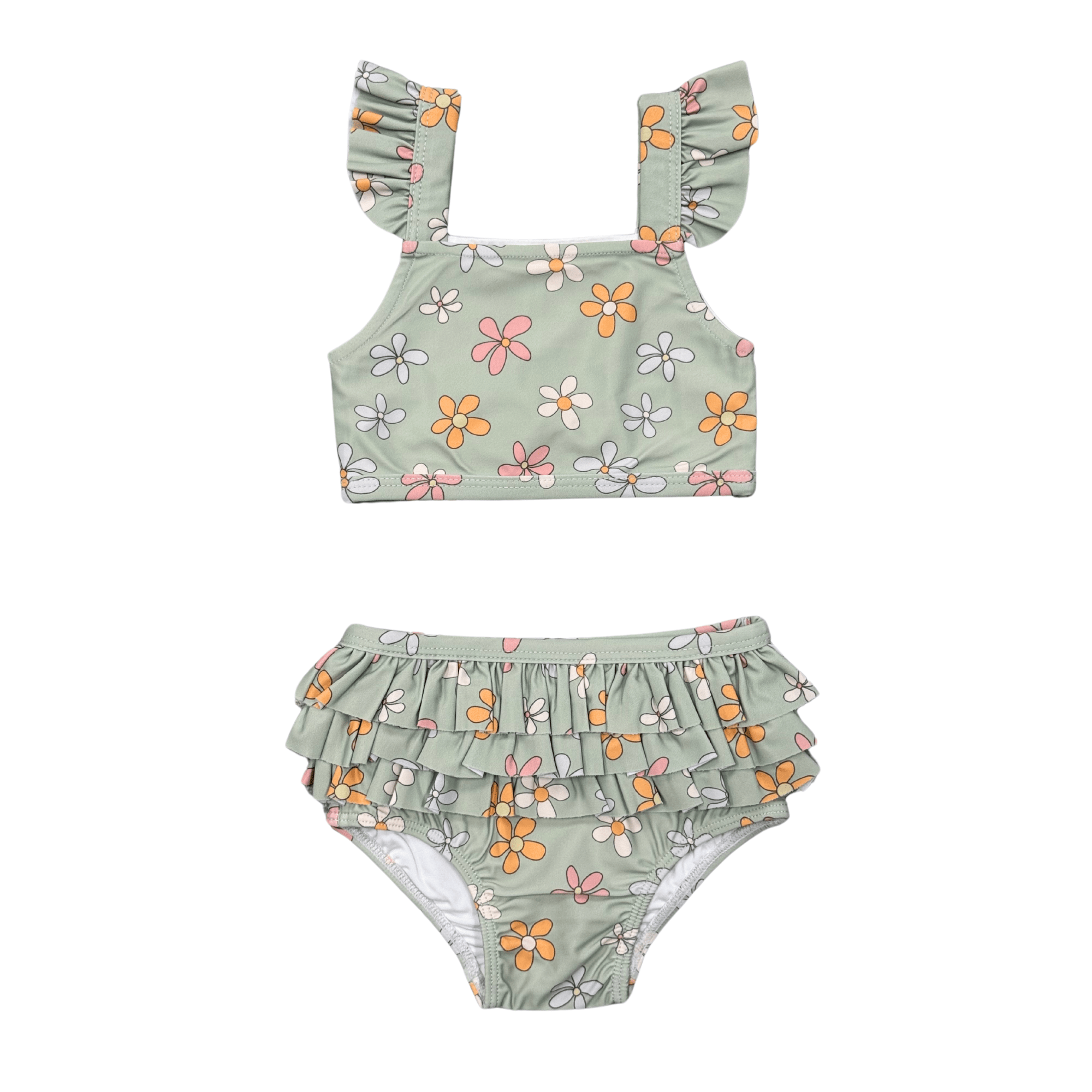 Girl's Two - Piece Ruffle Swimsuit - babysprouts clothing company