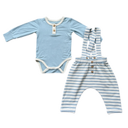 Henley Bodysuit & Suspenders Set