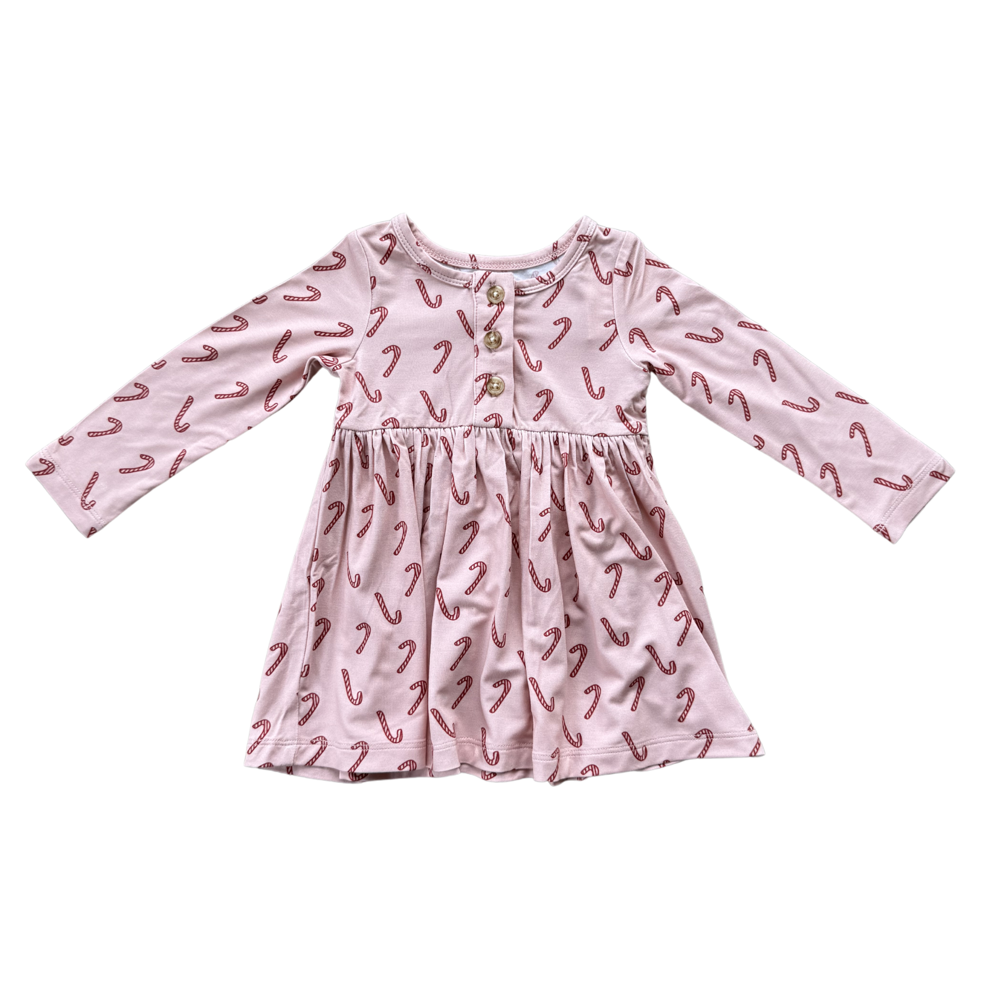 Girl's Long Sleeve Henley Dress