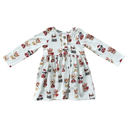 Girl's Long Sleeve Henley Dress