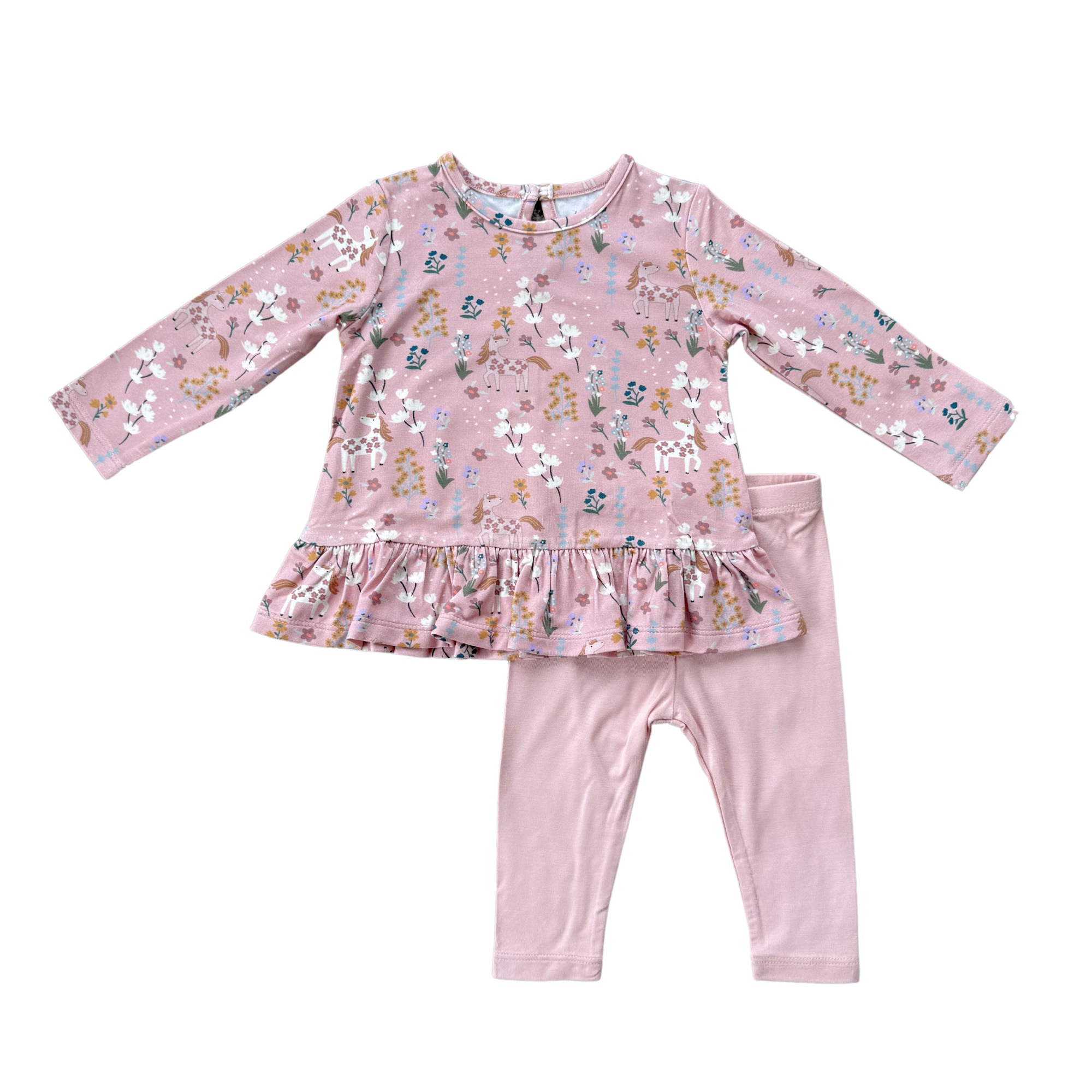 Long Sleeve Peplum Set