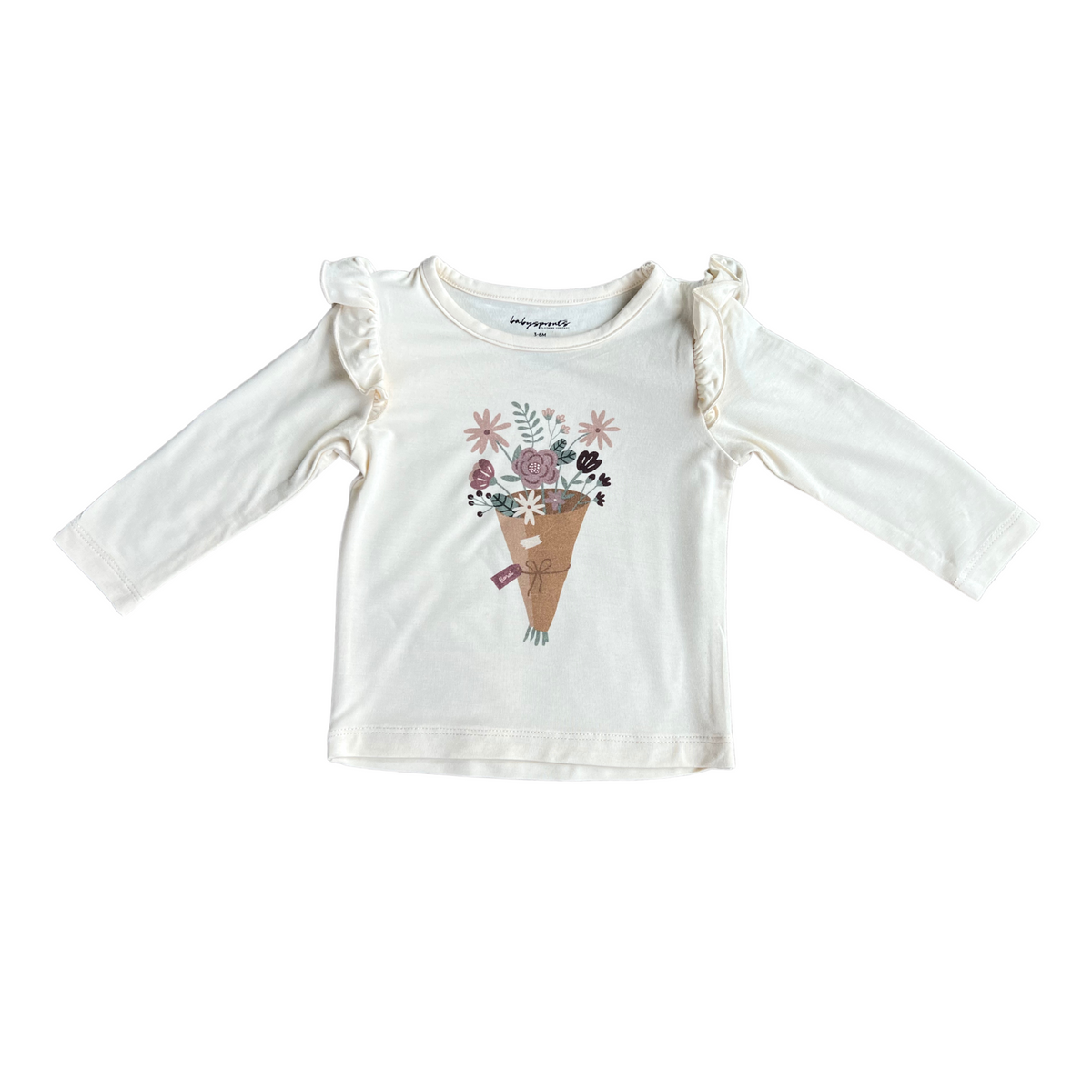 Girl's Long Sleeve Ruffle Top