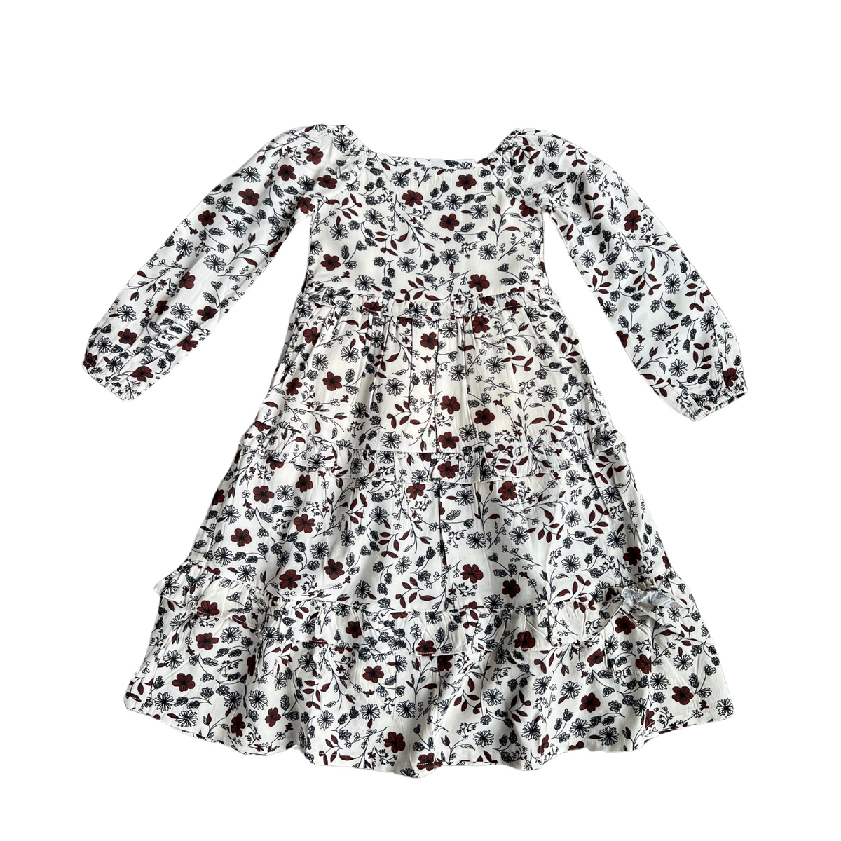 Long Sleeve Maxi Ruffle Dress