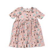 Short Sleeve Henley Dress - babysprouts clothing company