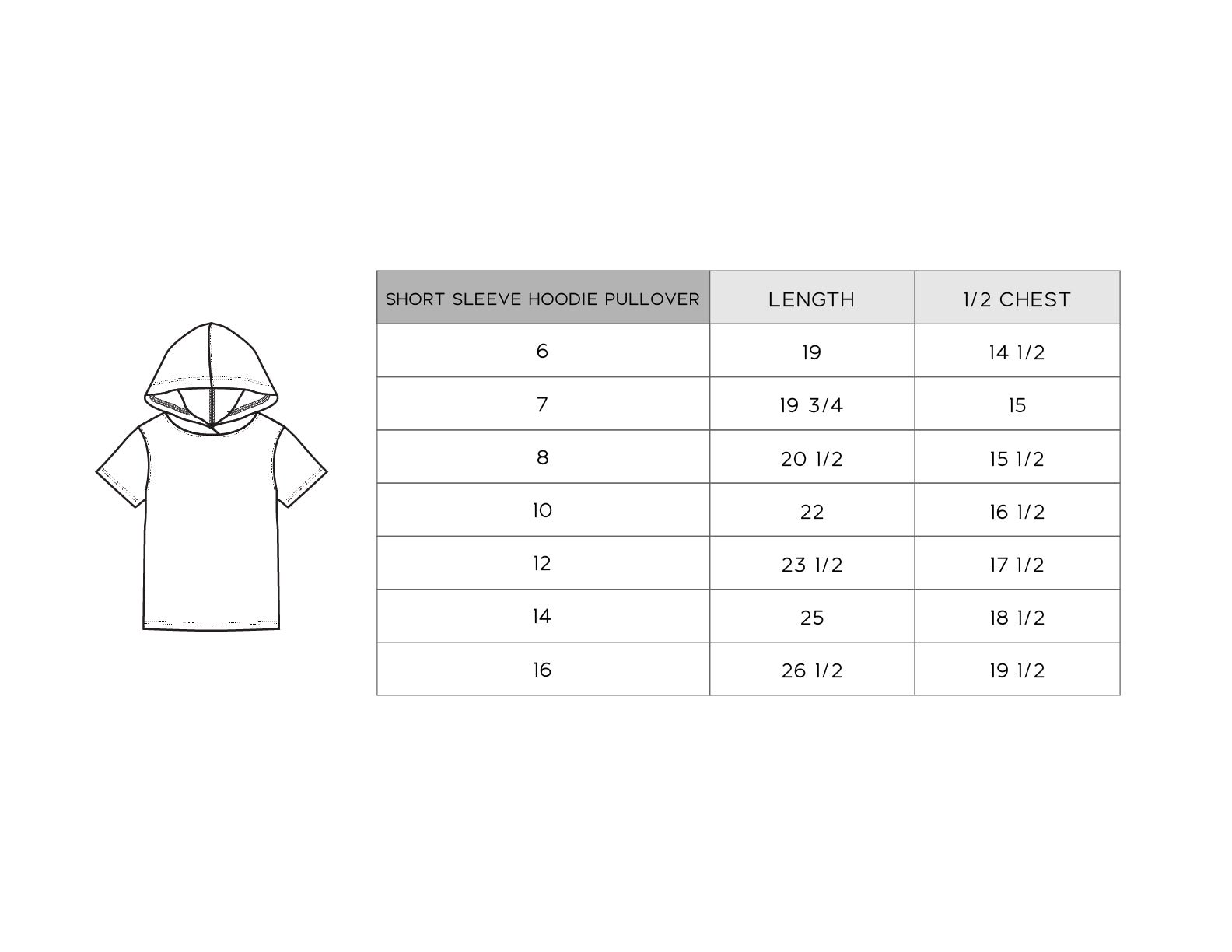 Short Sleeve Hoodie Pullover