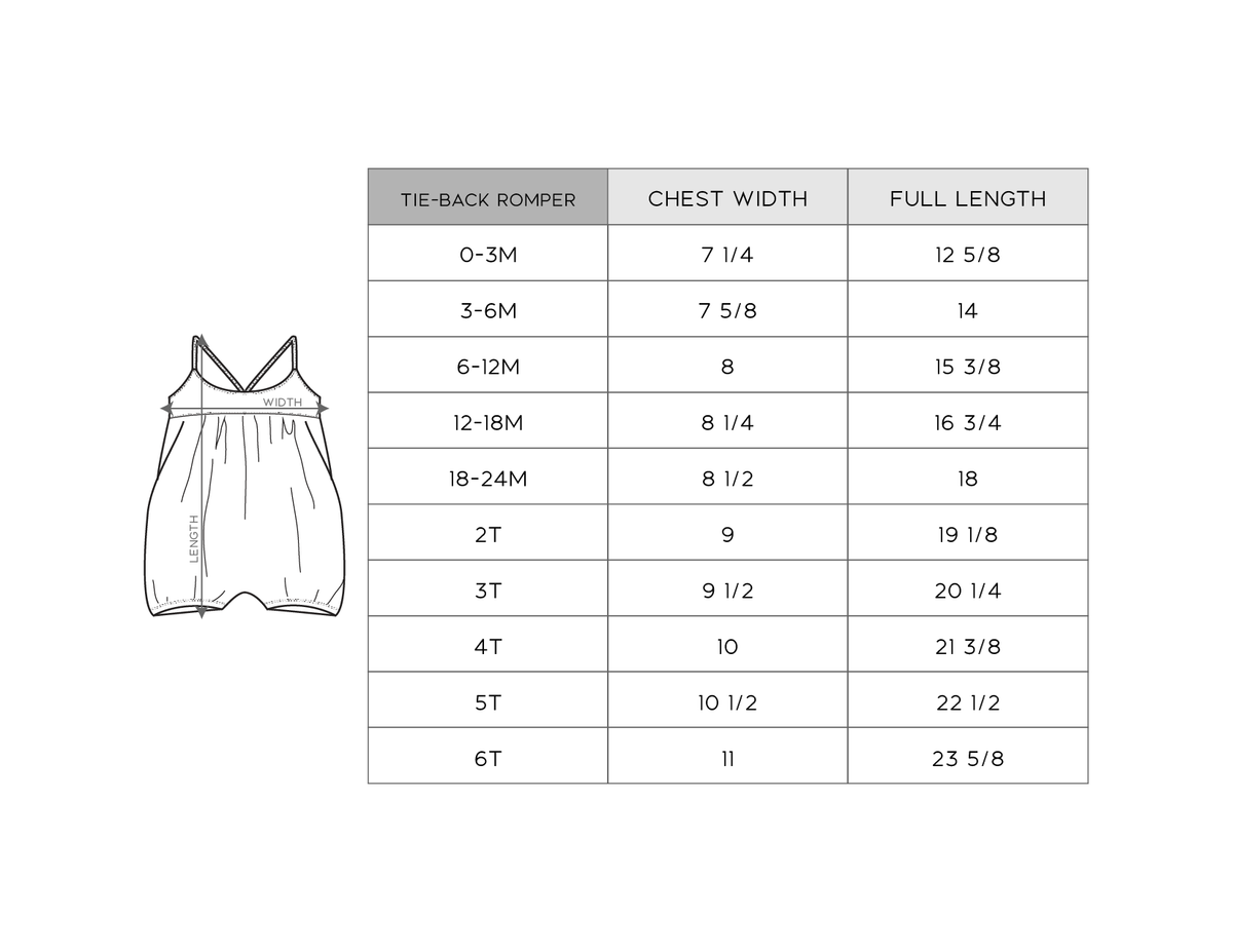 Girl's Tie-Back Romper