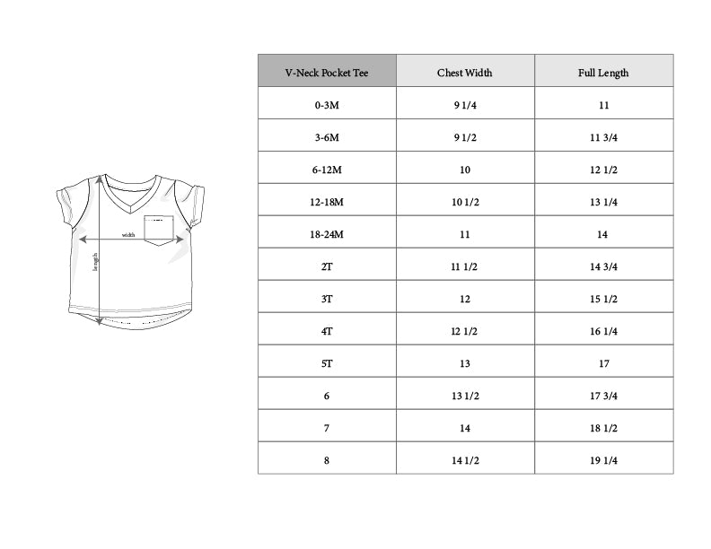 V - Neck Pocket Tee - babysprouts clothing company
